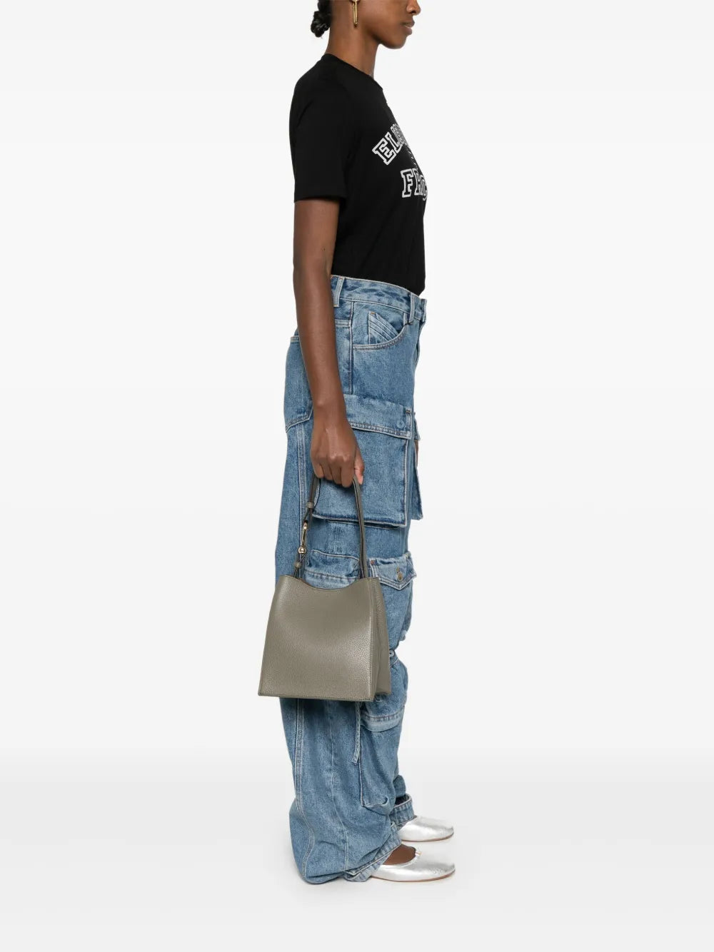 Furla Mini Nuvola Leather Bucket Bag — Same as shown — Size One Size — Side View