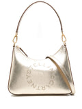 Stella Mccartney Studded Logo Metallic Shoulder Bag — Same as shown — Size One Size — Front View
