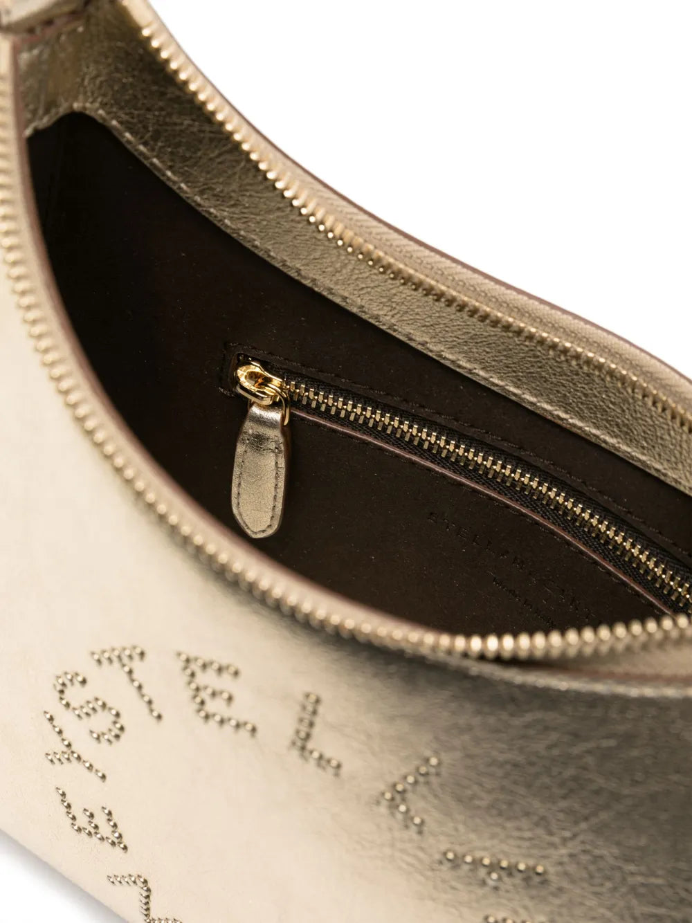 Stella Mccartney Studded Logo Metallic Shoulder Bag — Same as shown — Size One Size — Detail View