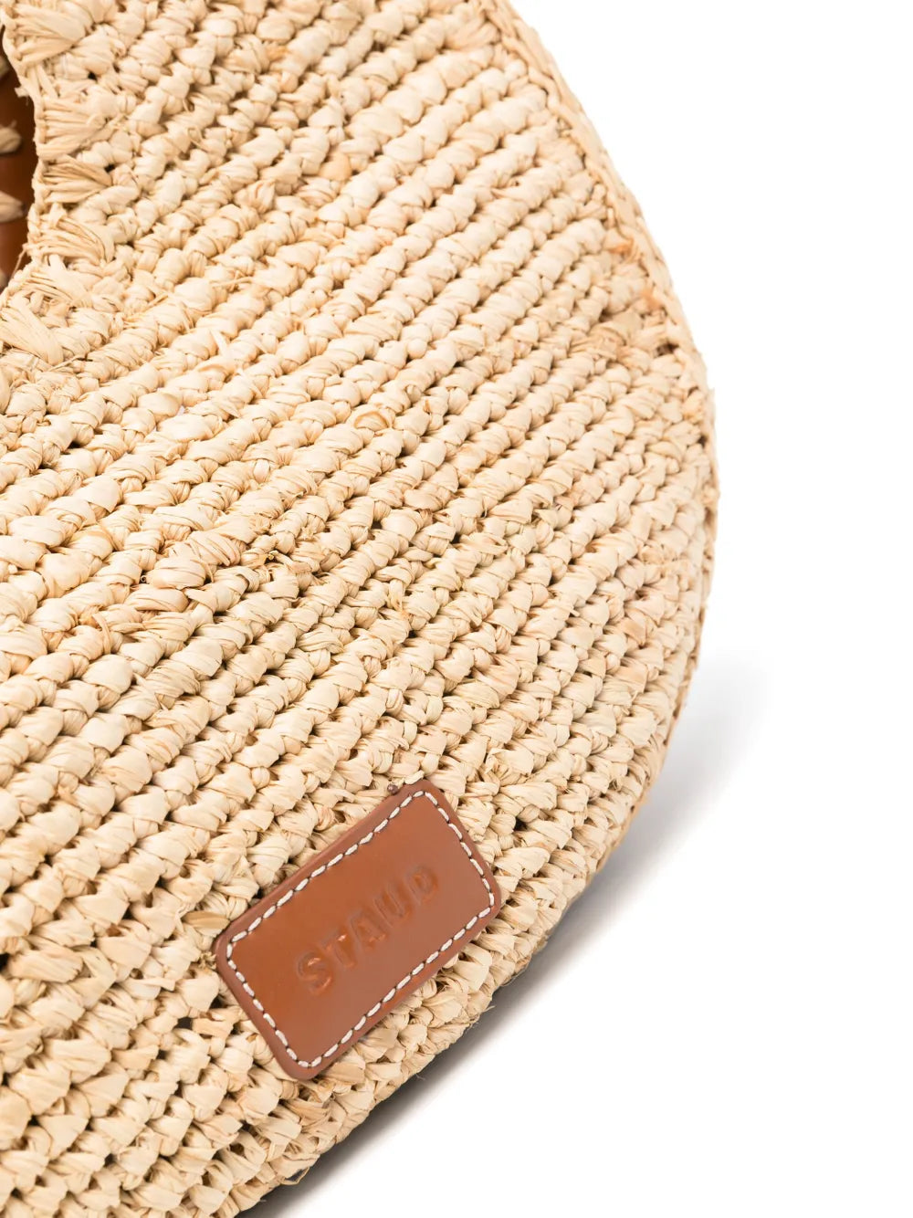 Staud Moon Raffia Tote Bag — Same as shown — Size One Size — Top View
