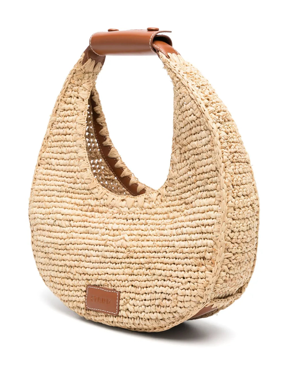 Staud Moon Raffia Tote Bag — Same as shown — Size One Size — Back View