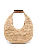 Staud Moon Raffia Tote Bag — Same as shown — Size One Size — Front View