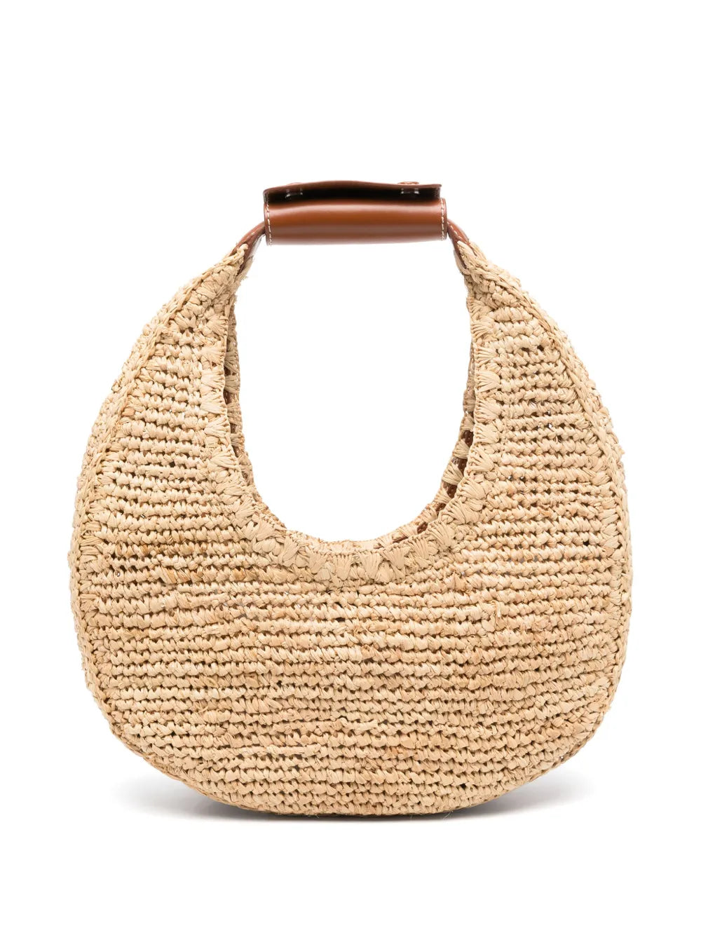 Staud Moon Raffia Tote Bag — Same as shown — Size One Size — Front View