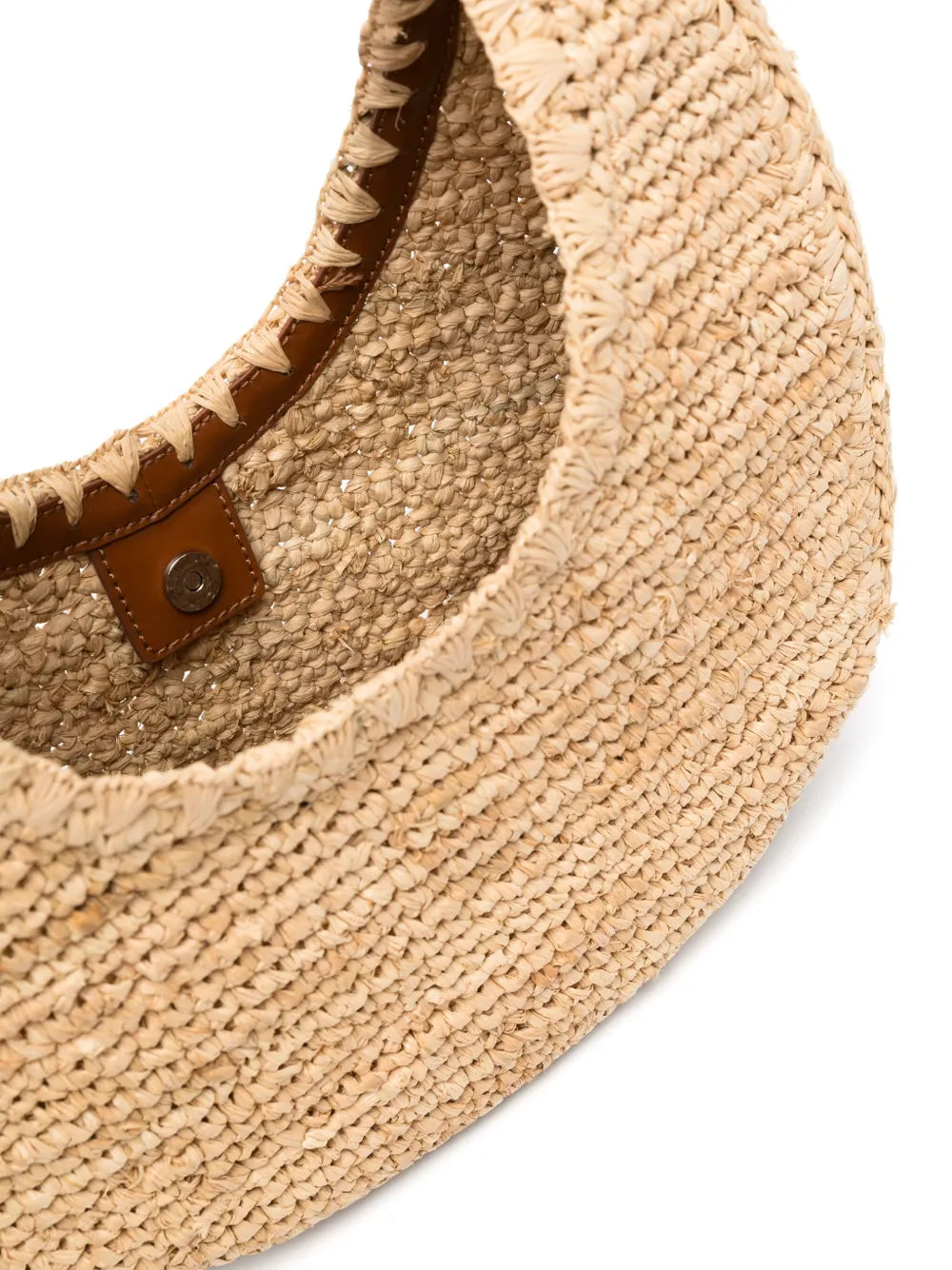 Staud Moon Raffia Tote Bag — Same as shown — Size One Size — Detail View