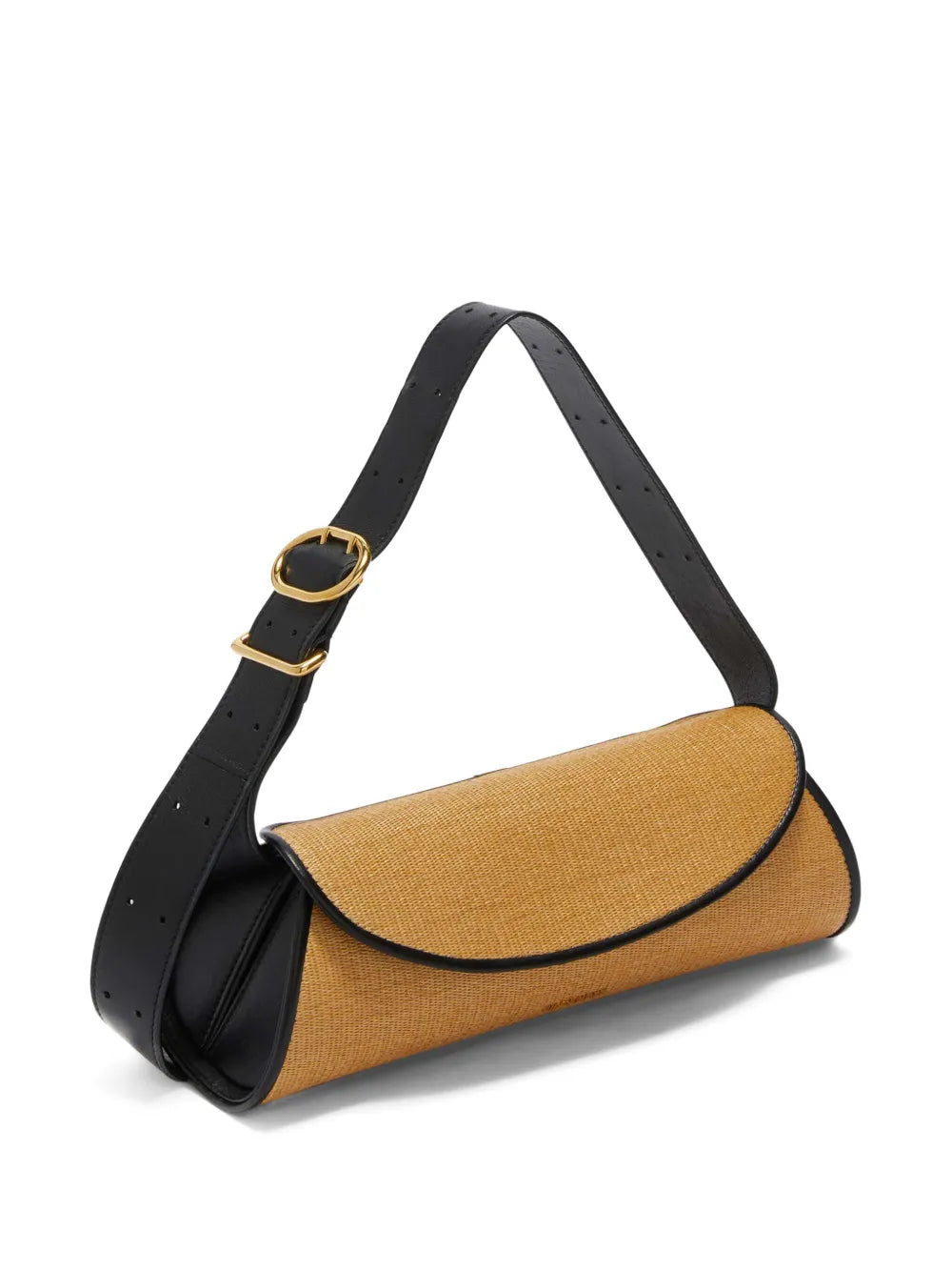 Jil Sander Small Cannolo Interwoven Raffia Shoulder Bag — Same as shown — Size One Size — Detail View