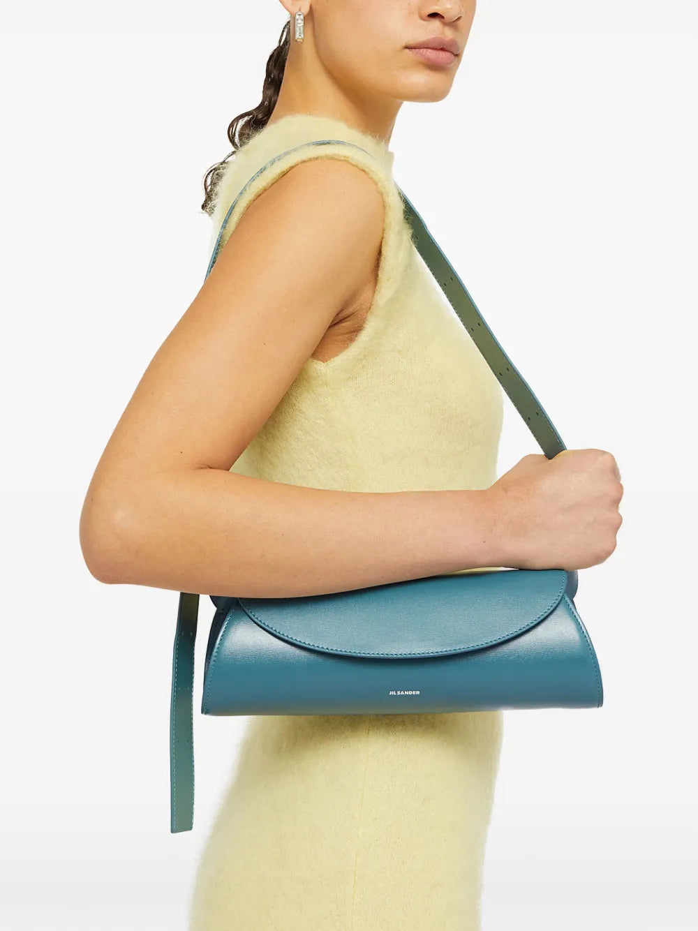 Jil Sander Small Cannolo Iconic Line Shoulder Bag — Same as shown — Size One Size — Back View