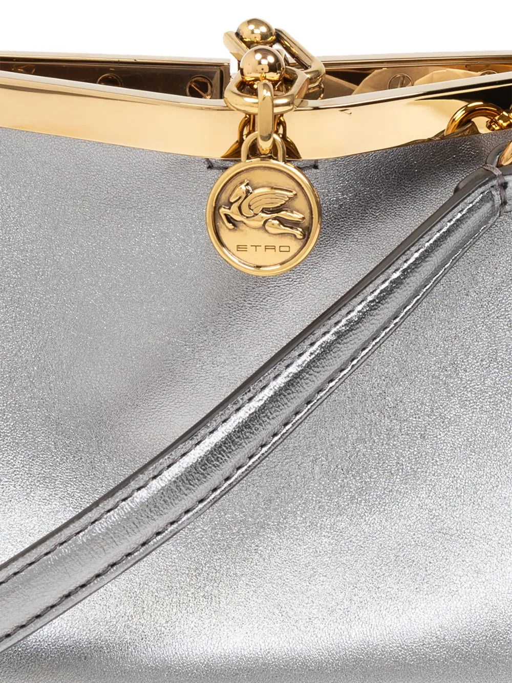 Etro Small Vella Metallic Leather Bag — Same as shown — Size One Size — Lifestyle View