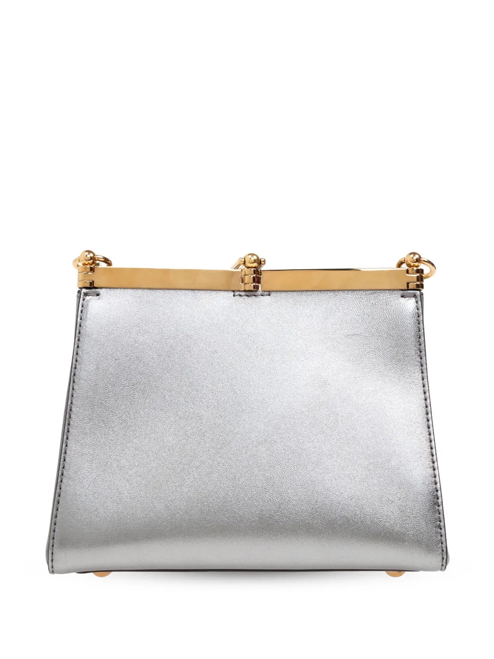 Etro Small Vella Metallic Leather Bag — Same as shown — Size One Size — Back View