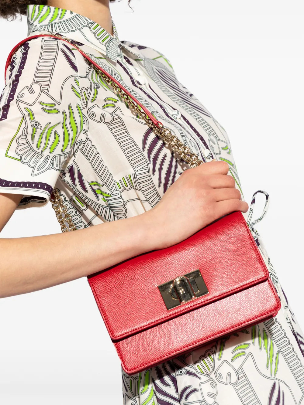 Furla Mini Ballerina Leather Crossbody Bag — Same as shown — Size One Size — Side View
