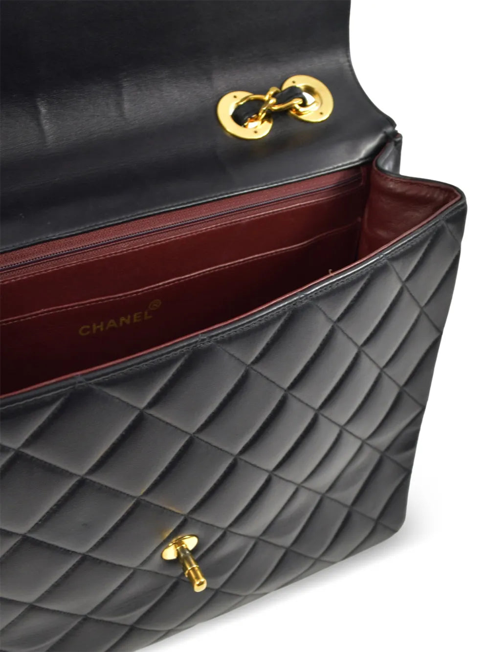 Chanel Pre Owned 1990 2000S Straight Flap Shoulder Bag — Same as shown — Size One Size — Back View