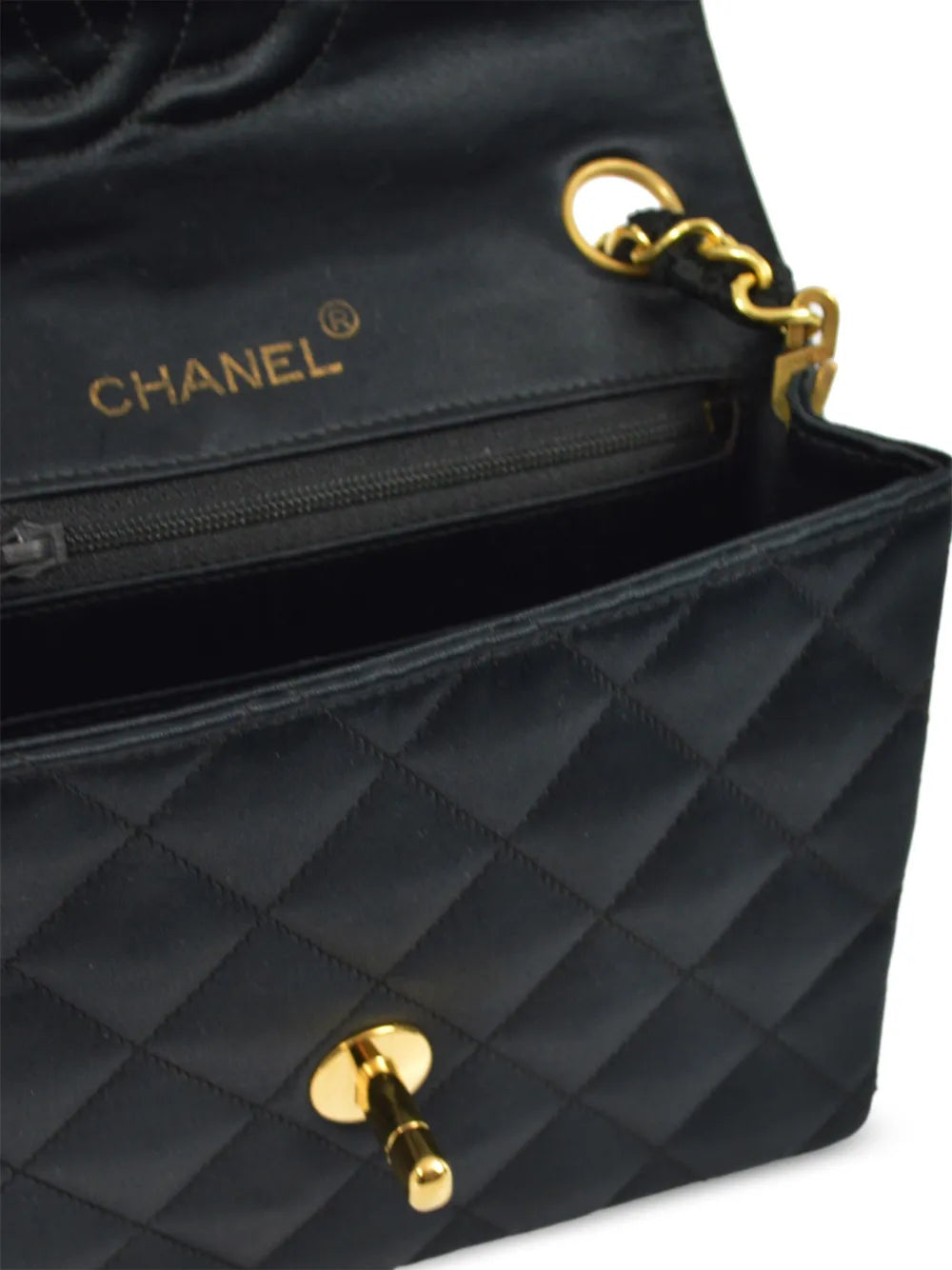 Chanel Pre Owned 1990 Mini Classic Flap Square Shoulder Bag — Same as shown — Size One Size — Top View