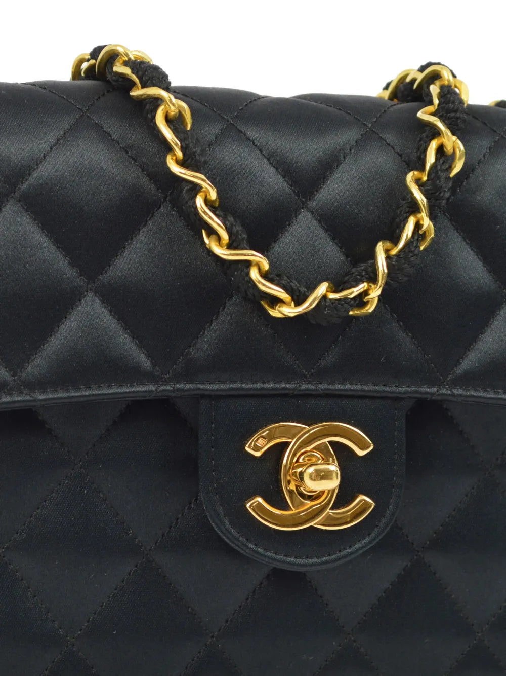 Chanel Pre Owned 1990 Mini Classic Flap Square Shoulder Bag — Same as shown — Size One Size — Back View