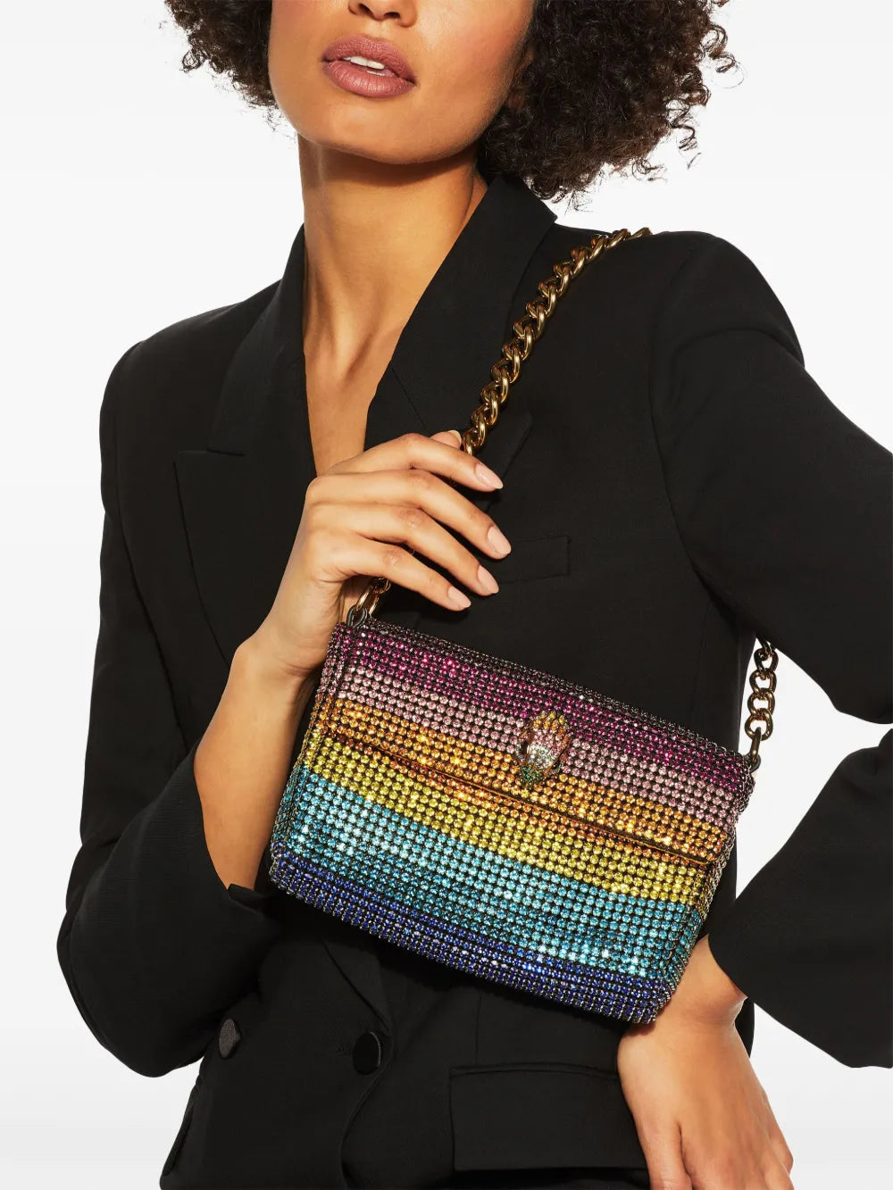 Kurt Geiger London Small Party Crystal Embellished Bag — Same as shown — Size One Size — Side View