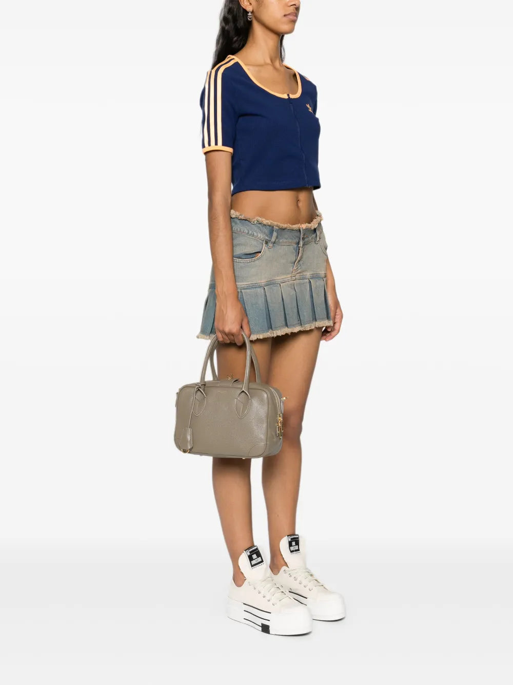 Golden Goose Zipped Leather Tote Bag — Same as shown — Size One Size — Side View