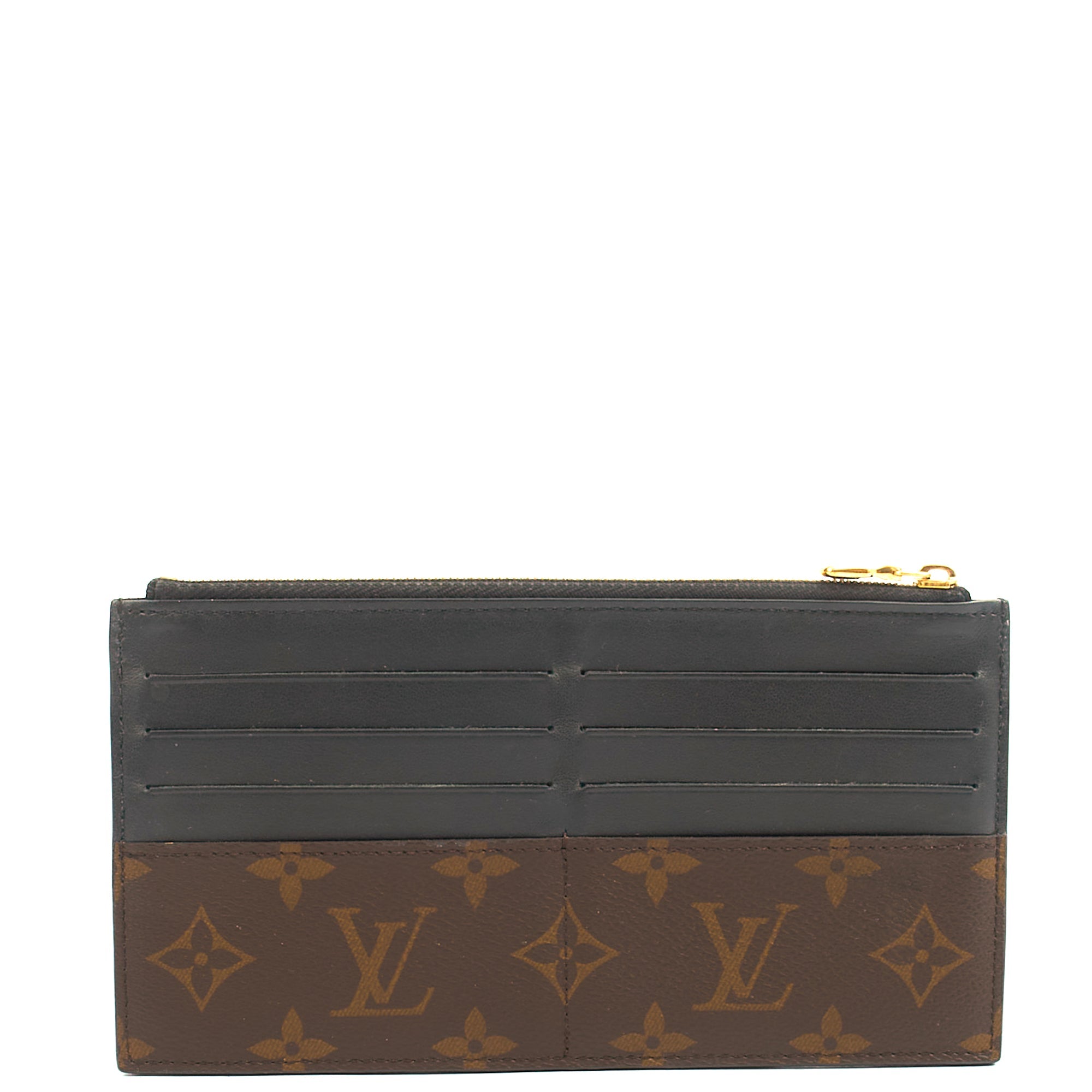 Louis Vuitton Wallet Slim Purse in Monogram, Leather — Back View