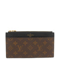 Louis Vuitton Wallet Slim Purse in Monogram, Leather — Front View