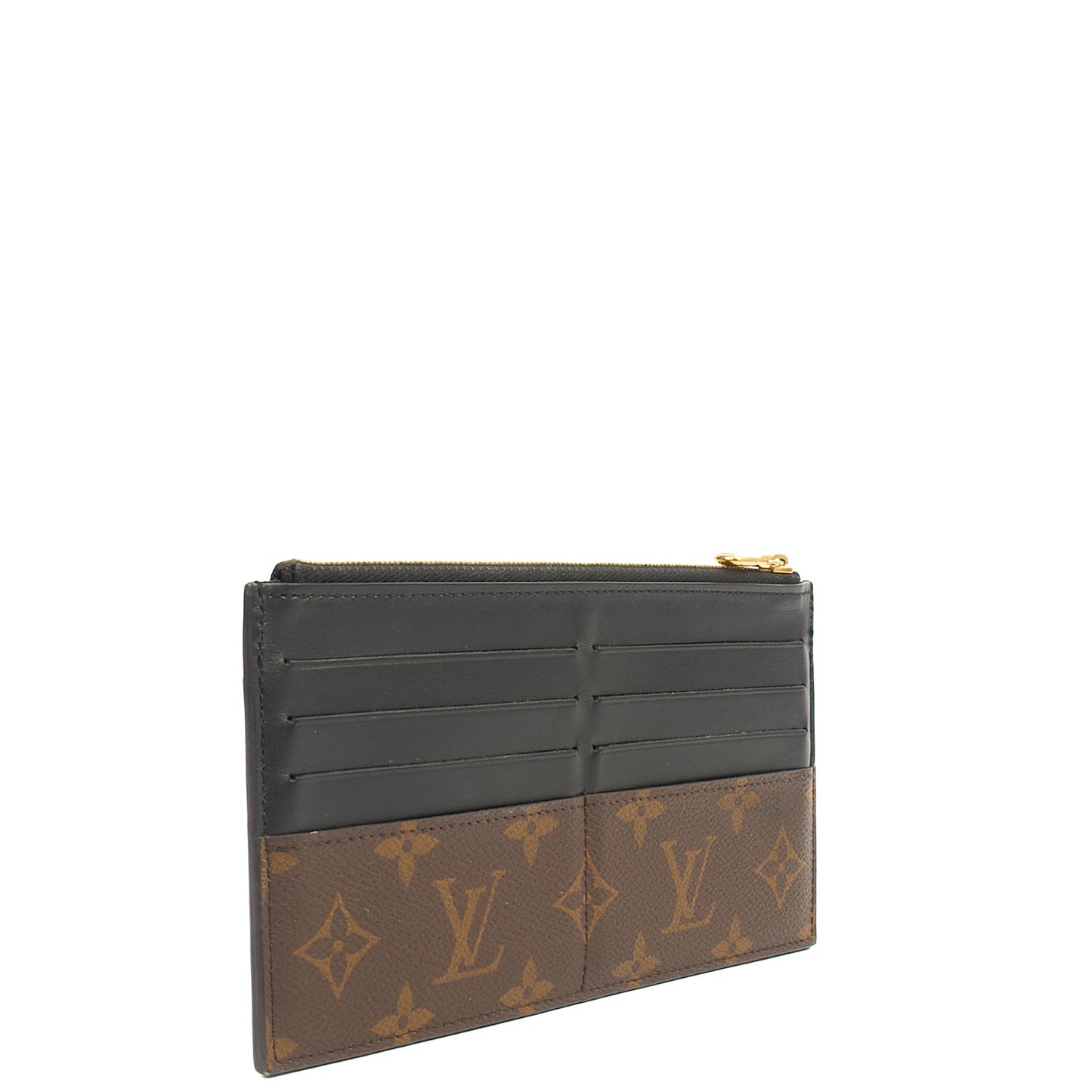 Louis Vuitton Wallet Slim Purse in Monogram, Leather — Side View