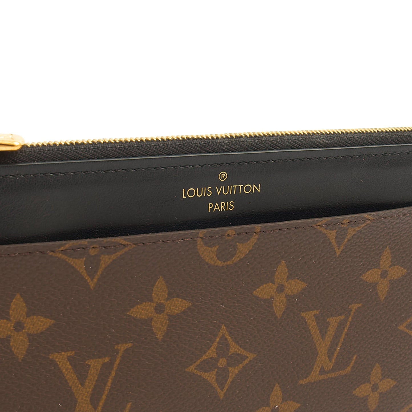 Louis Vuitton Wallet Slim Purse in Monogram, Leather — Detail View