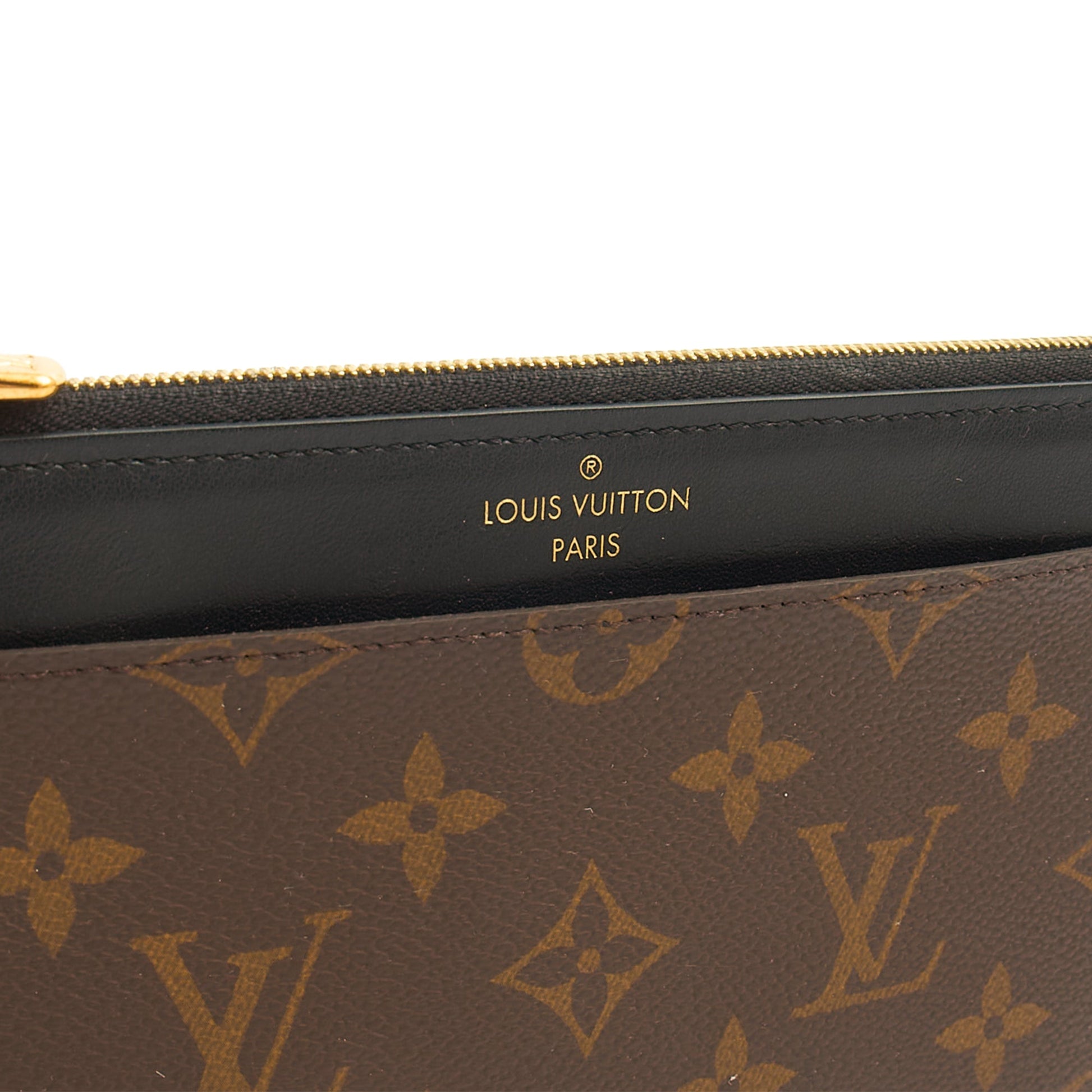 Louis Vuitton Wallet Slim Purse in Monogram, Leather — Detail View