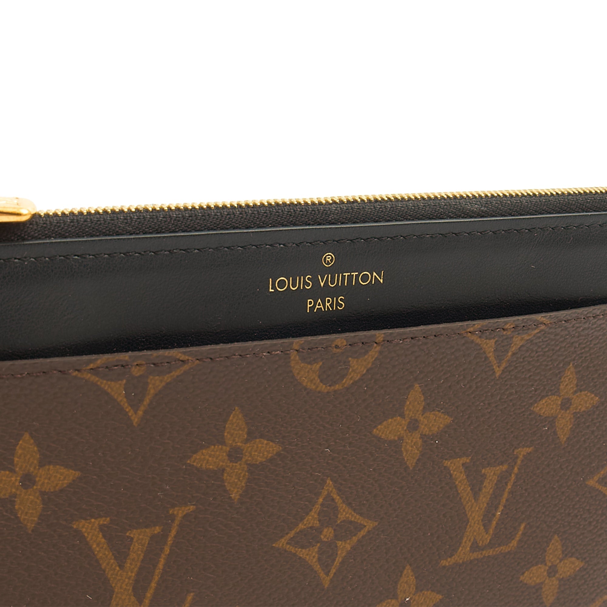 Louis Vuitton Wallet Slim Purse in Monogram, Leather — Detail View