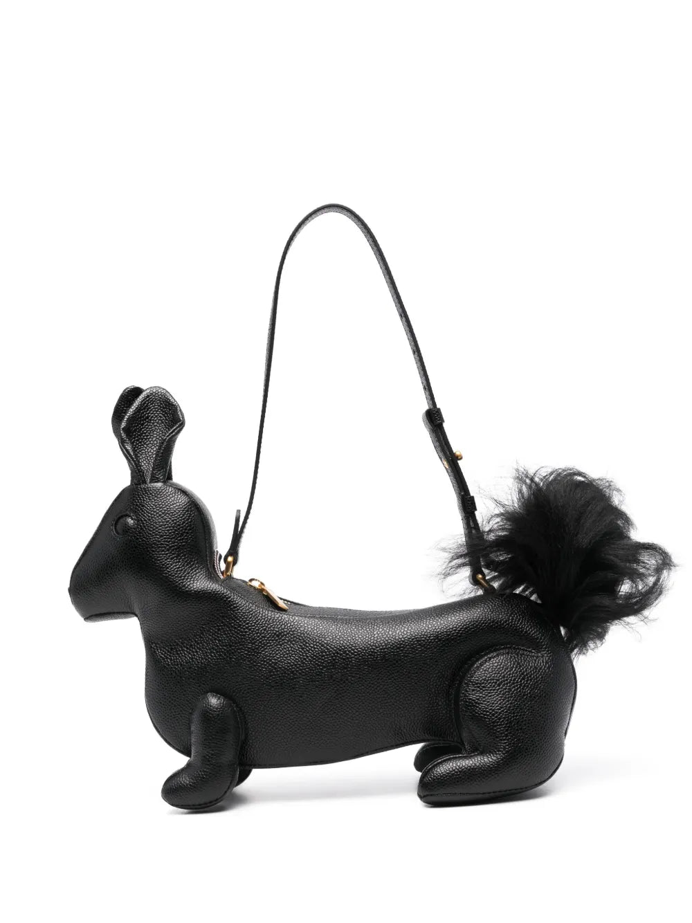 Thom Browne Squirrel Motif Leather Shoulder Bag — Same as shown — Size One Size — Front View
