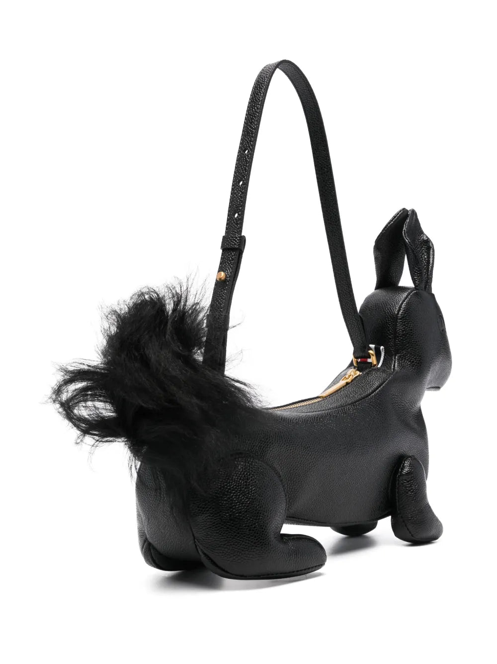 Thom Browne Squirrel Motif Leather Shoulder Bag — Same as shown — Size One Size — Back View