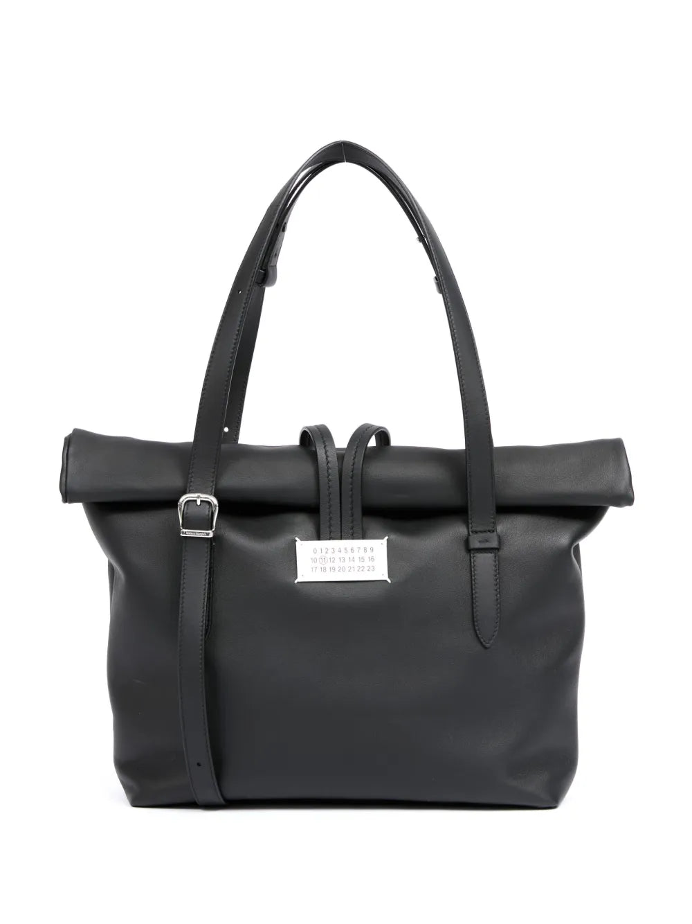 Maison Margiela Medium Paper Leather Shoulder Bag — Same as shown — Size One Size — Front View