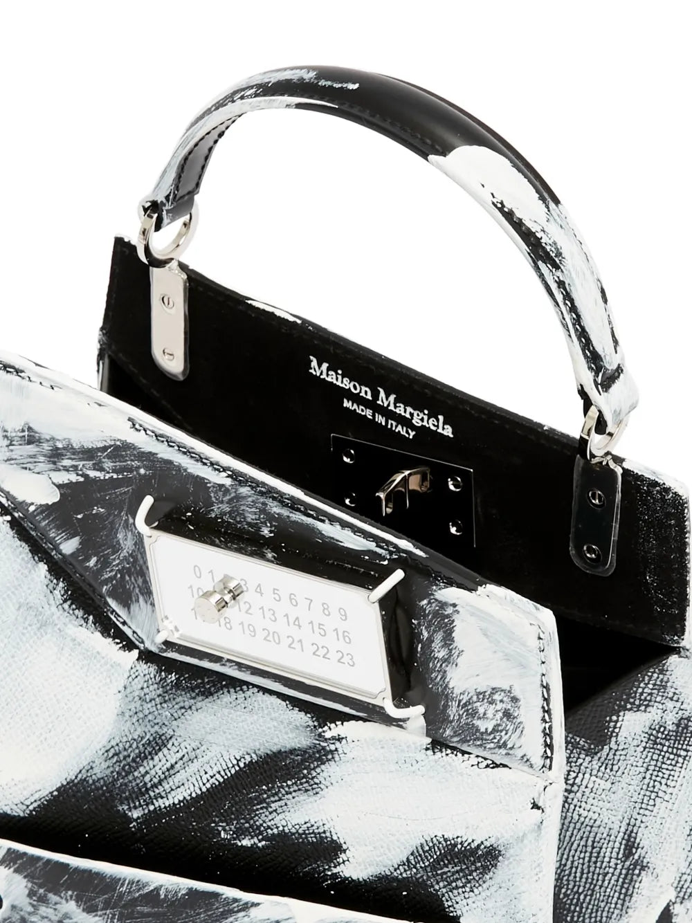 Maison Margiela Snatched Leather Tote Bag — Same as shown — Size One Size — Detail View