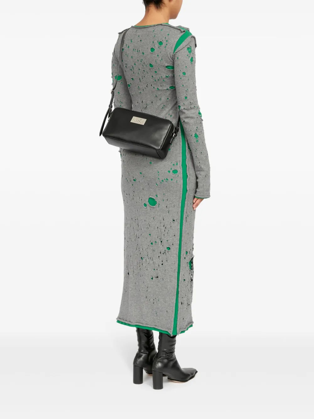 Mm6 Maison Margiela Numeric Leather Shoulder Bag — Same as shown — Size One Size — Back View