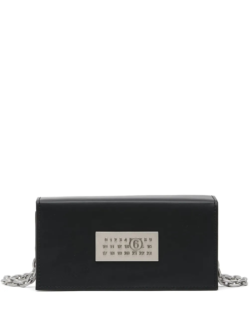 Mm6 Maison Margiela Numbers Motif Leather Shoulder Bag — Same as shown — Size One Size — Front View