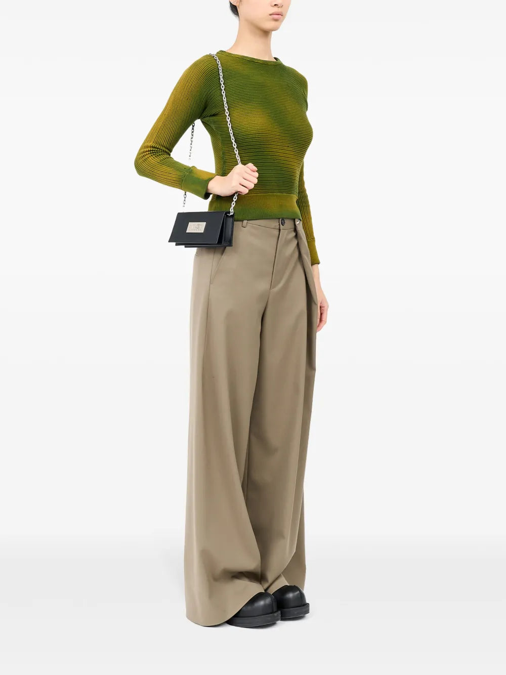 Mm6 Maison Margiela Numbers Motif Leather Shoulder Bag — Same as shown — Size One Size — Side View