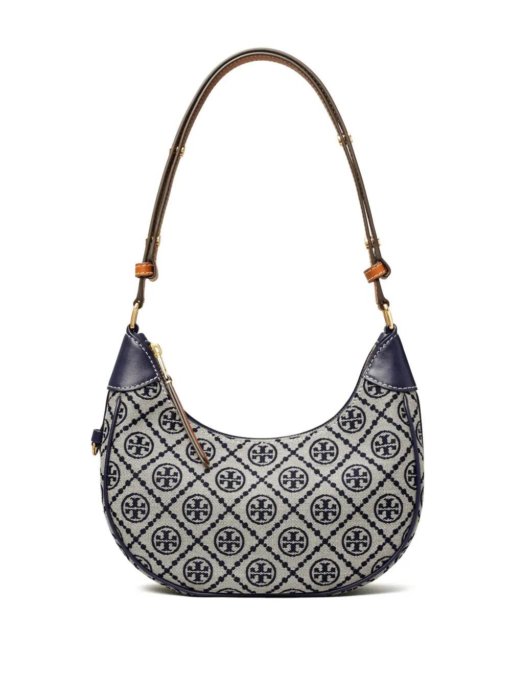 Tory Burch T Monogram Crescent Shoulder Bag — Same as shown — Size One Size — Front View