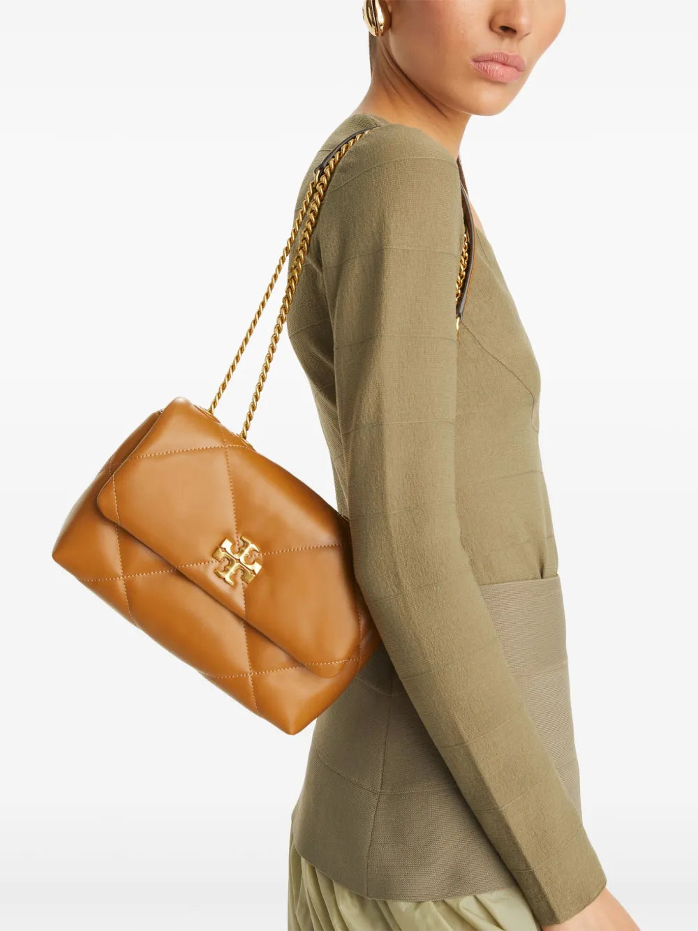 Tory Burch Small Kira Diamond Quilted Convertible Shoulder Bag — Same as shown — Size One Size — Side View