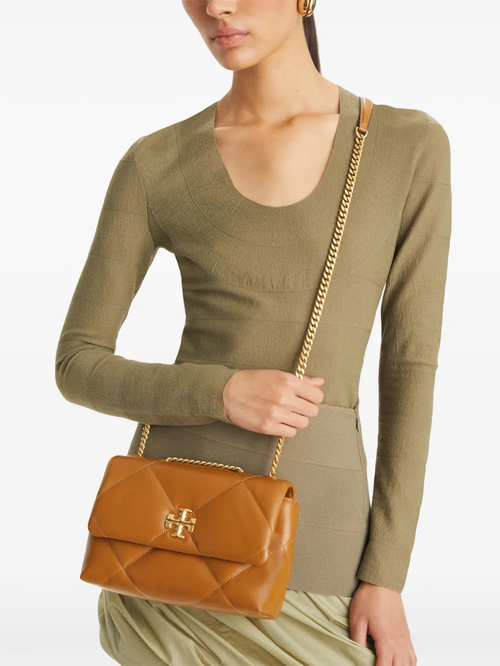 Tory Burch Small Kira Diamond Quilted Convertible Shoulder Bag — Same as shown — Size One Size — Back View