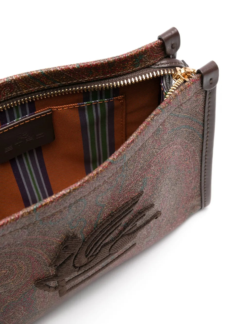 Etro Pegaso Embroidered Paisley Print Tote Bag — Same as shown — Size One Size — Detail View