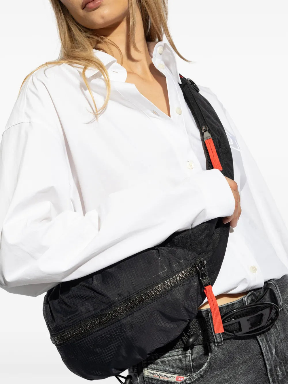 Diesel Zip D Ripstop Shoulder Bag — Same as shown — Size One Size — Side View
