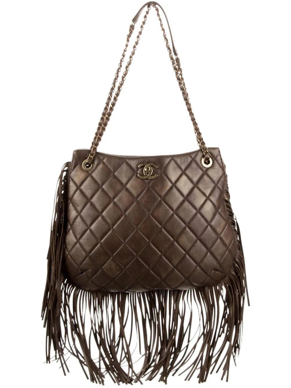 Chanel Pre Owned 2014 Paris Dallas Metiers Dart Fringed Shoulder Bag — Same as shown — Size One Size — Front View