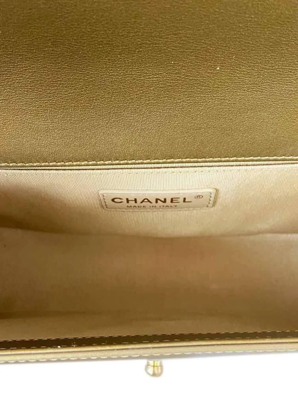 Chanel Pre Owned 2017 Medium Boy Metallic Shoulder Bag — Same as shown — Size One Size — Detail View