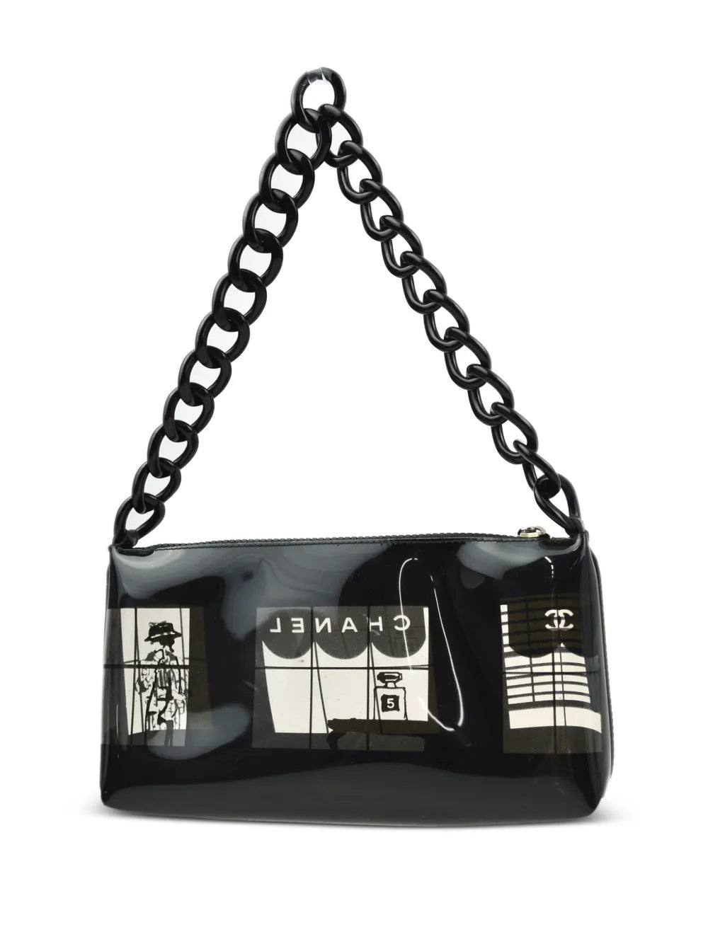 Chanel Pre Owned 2003 Window Print Shoulder Bag — Same as shown — Size One Size — Side View