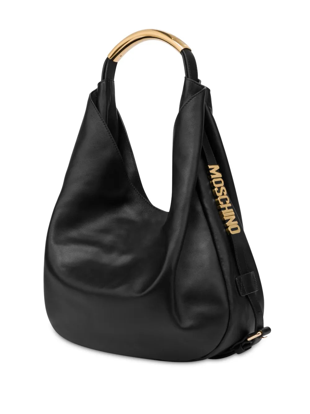 Moschino Handle Me Leather Shoulder Bag — Same as shown — Size One Size — Side View