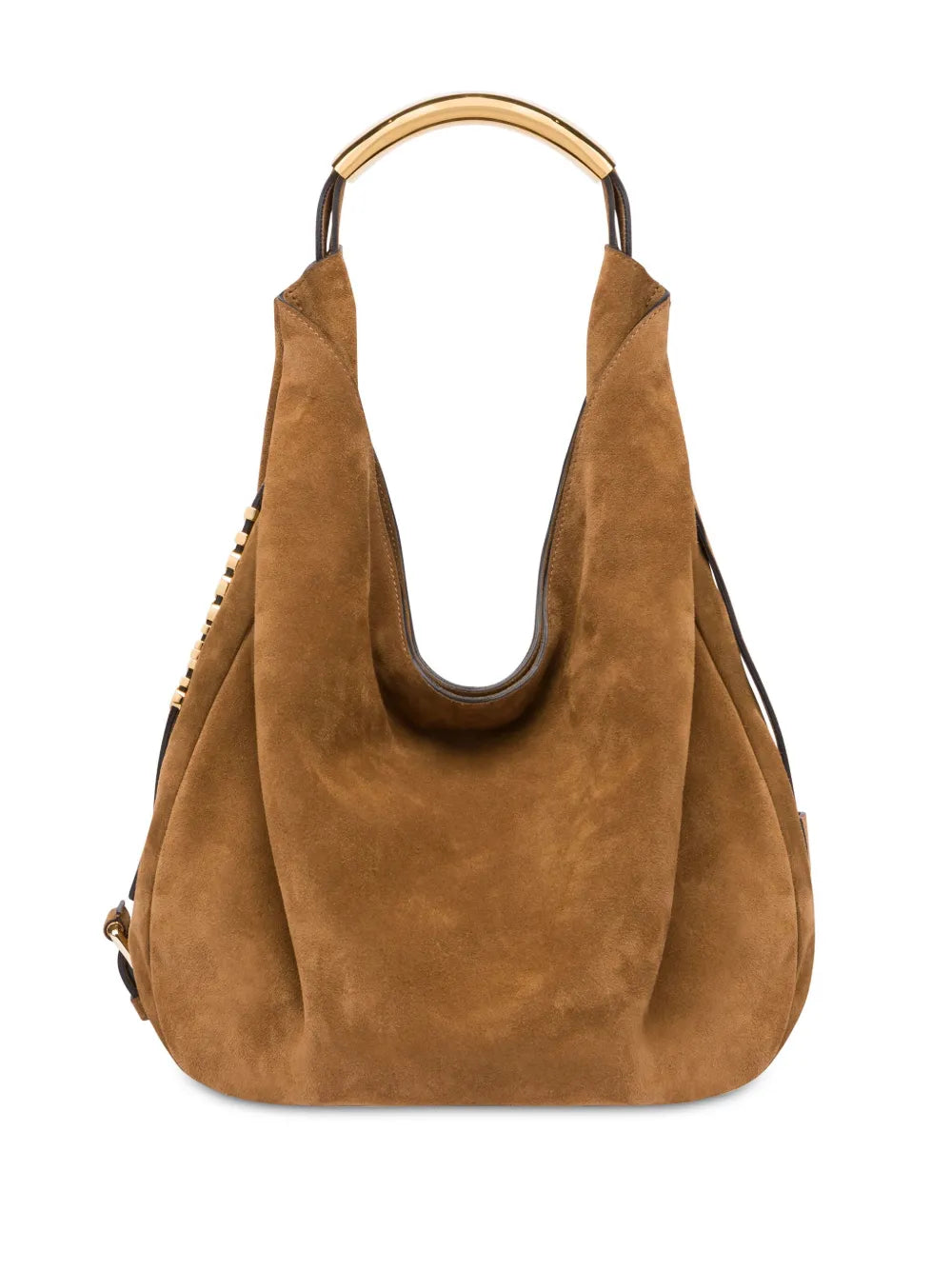 Moschino Handle Me Leather Shoulder Bag — Same as shown — Size One Size — Front View