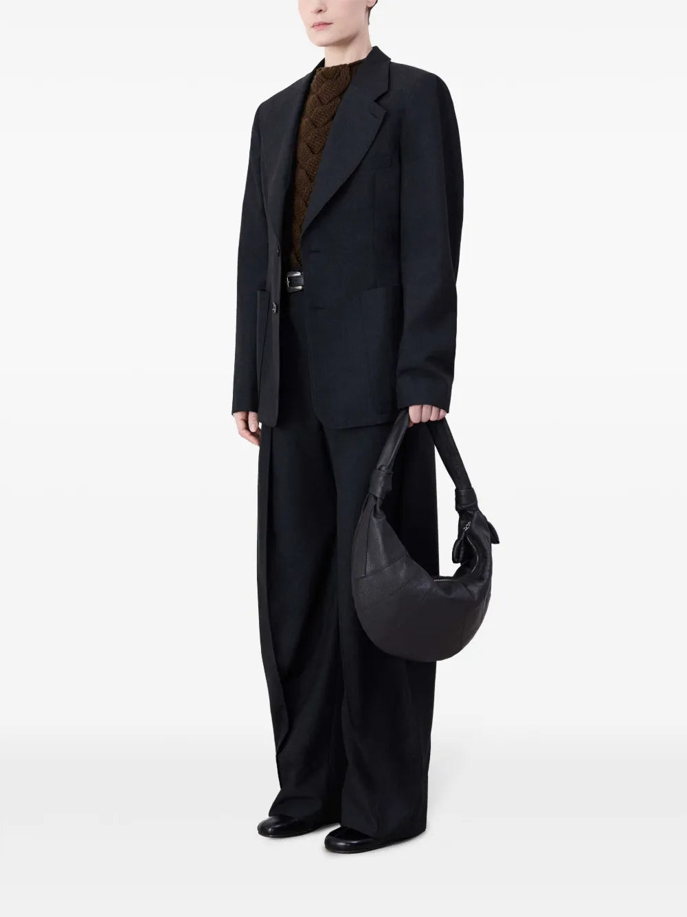 Lemaire Fortune Croissant Leather Shoulder Bag — Same as shown — Size One Size — Back View