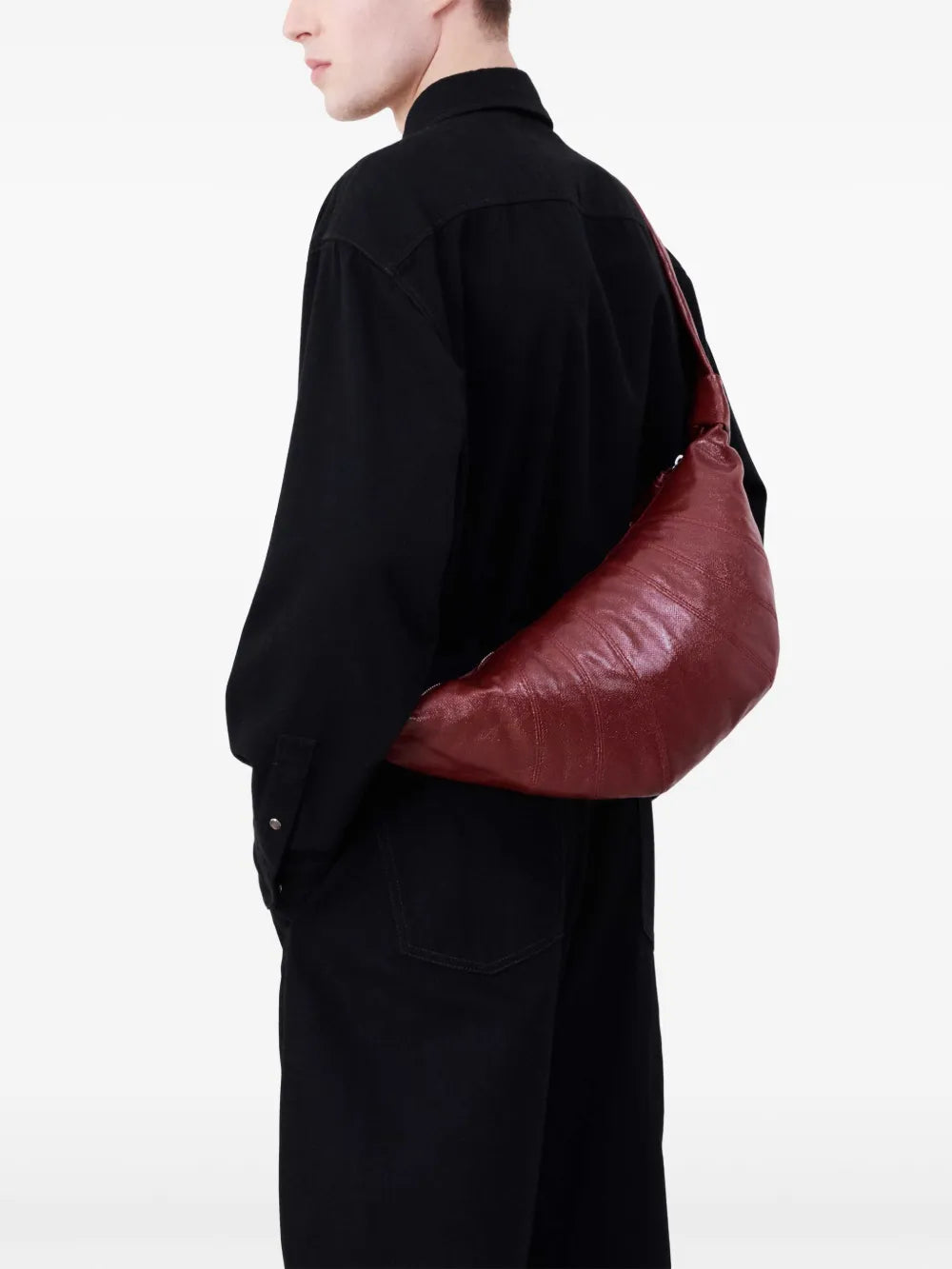Lemaire Medium Croissant Cotton Bag — Same as shown — Size One Size — Side View