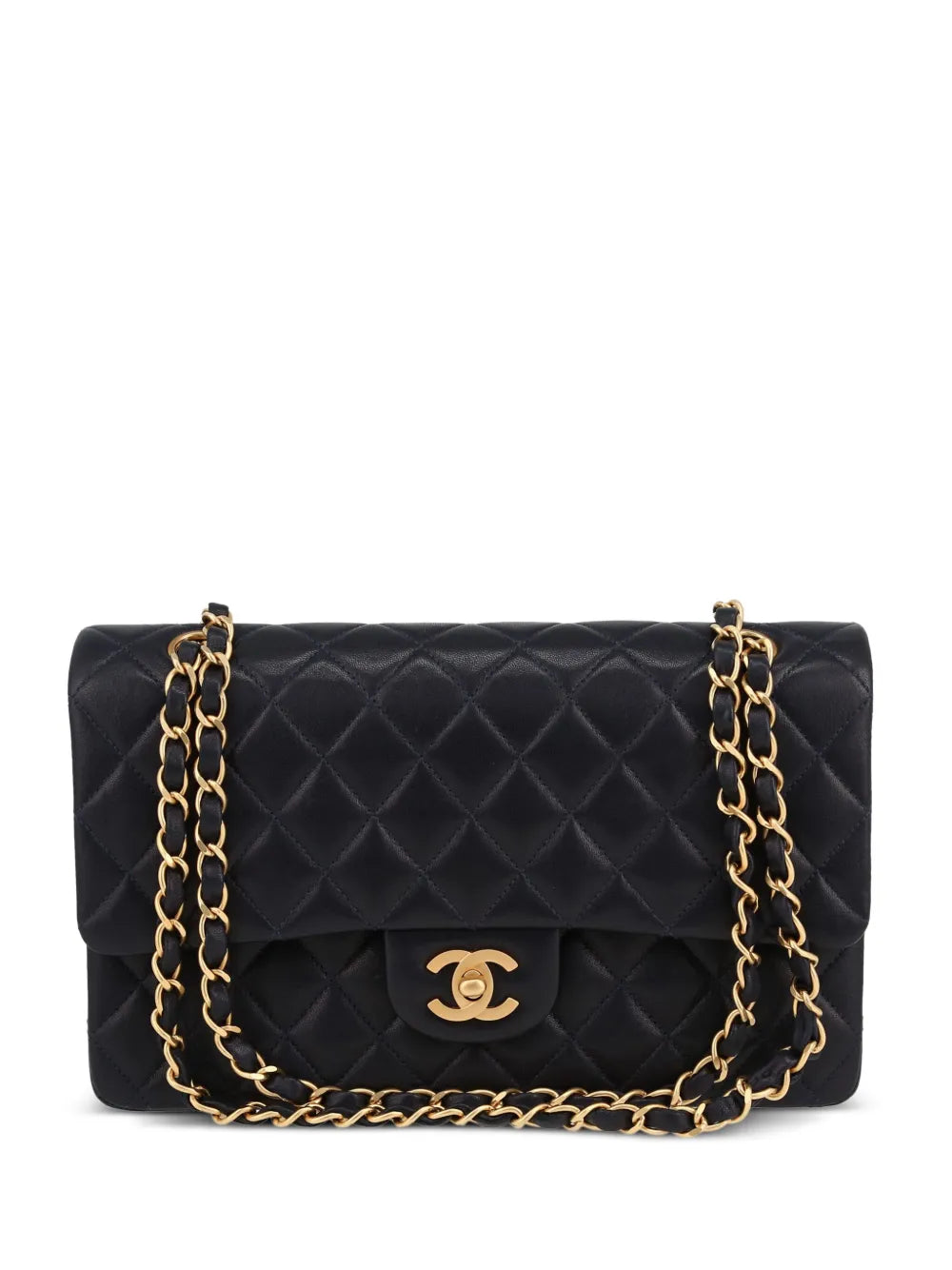 Chanel Pre Owned 2002 Double Flap Shoulder Bag — Same as shown — Size One Size — Front View