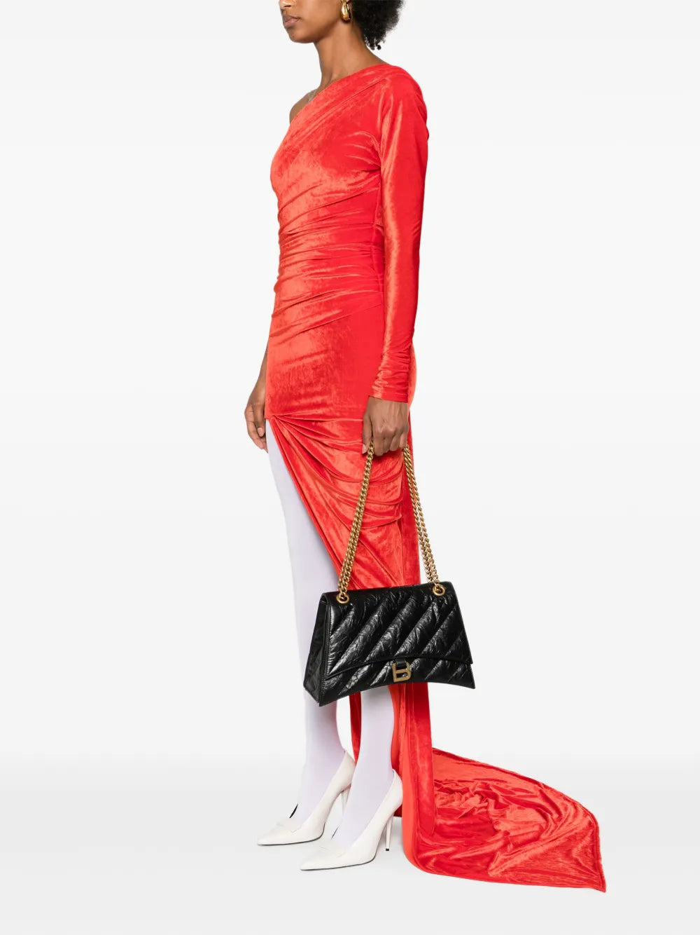 Balenciaga Medium Crush Shoulder Bag — Same as shown — Size One Size — Side View