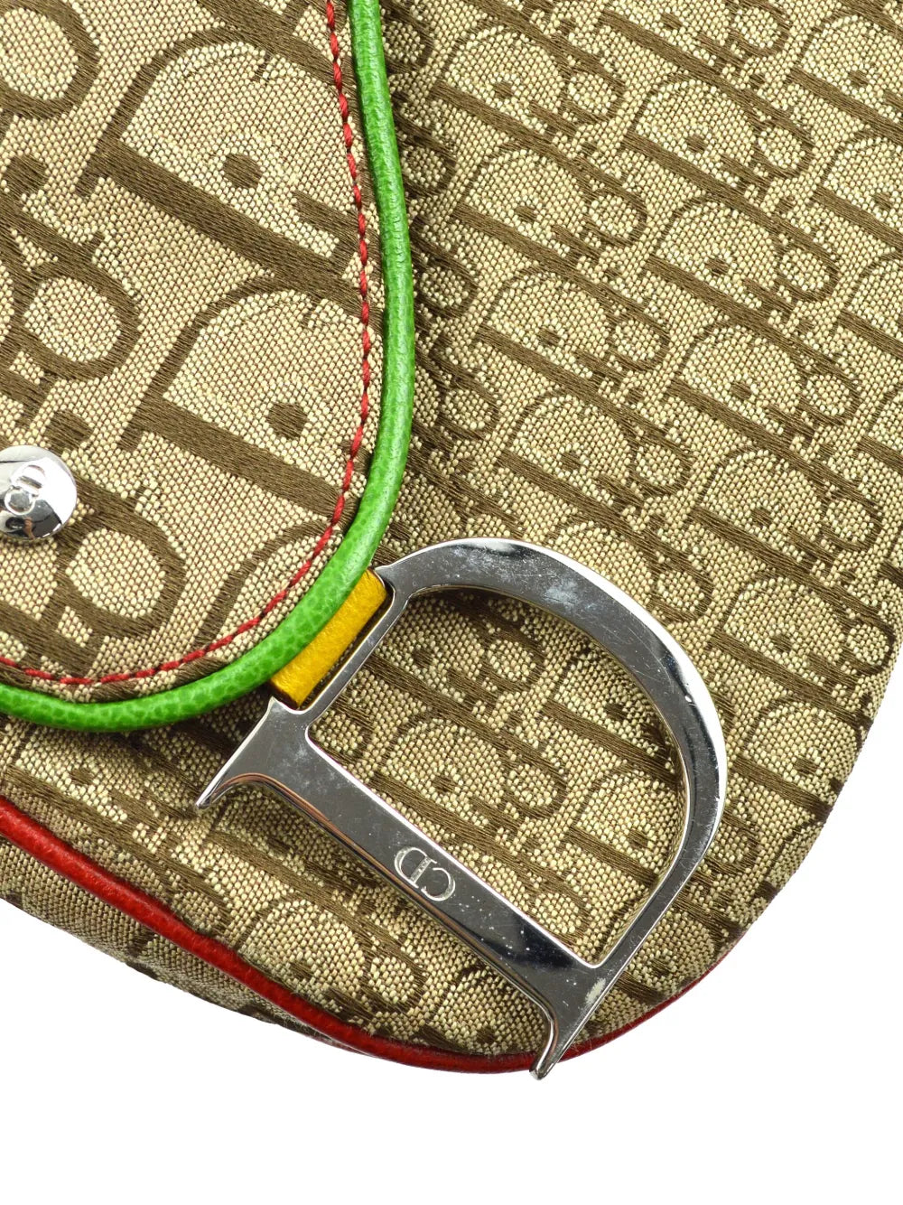 Christian Dior Pre Owned 2004 Rasta Trotter Saddle Shoulder Bag — Same as shown — Size One Size — Detail View