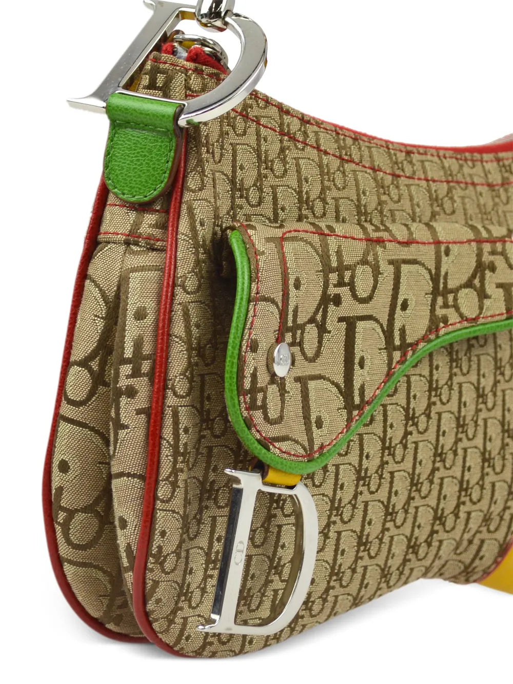 Christian Dior Pre Owned 2004 Rasta Trotter Saddle Shoulder Bag — Same as shown — Size One Size — Back View