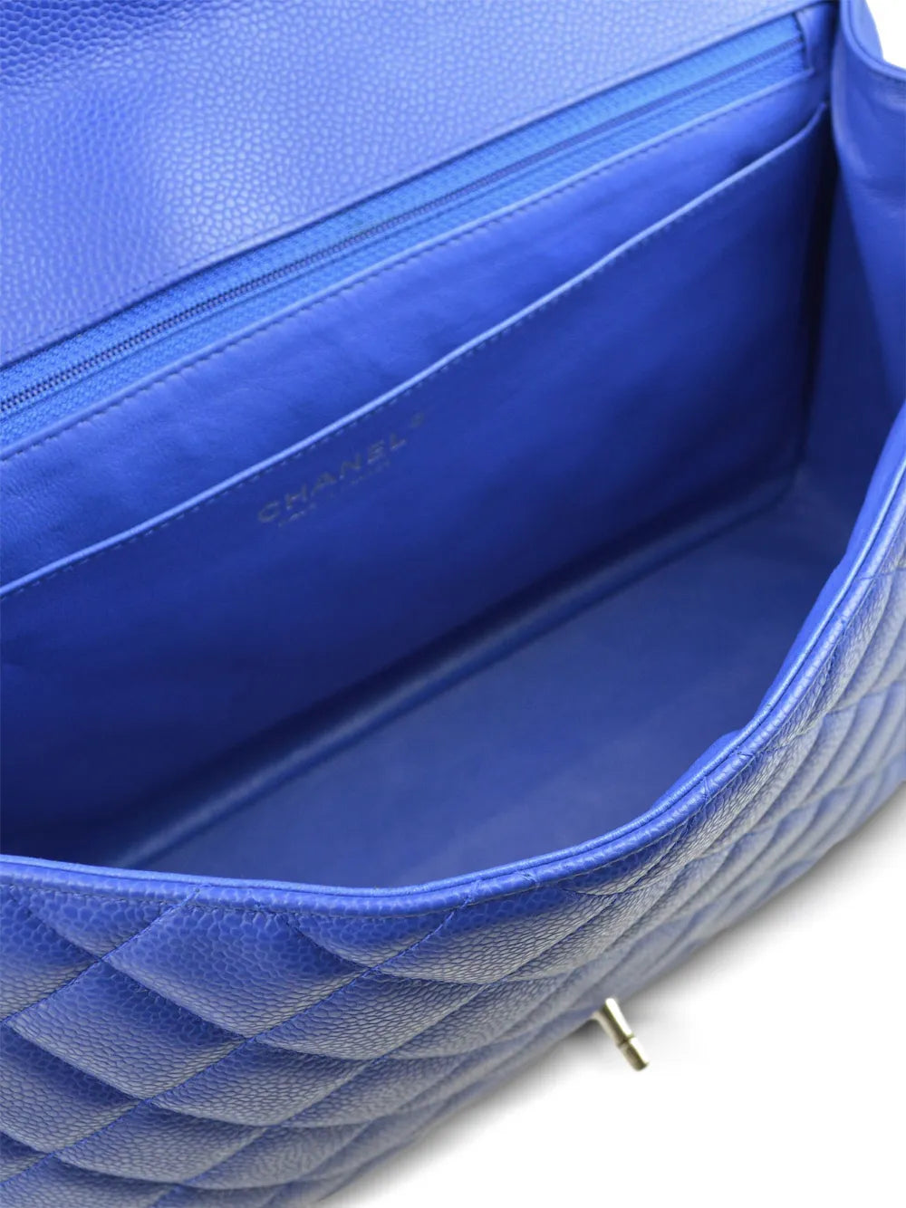 Chanel Pre Owned 2009 Jumbo Classic Flap Shoulder Bag — Same as shown — Size One Size — Top View