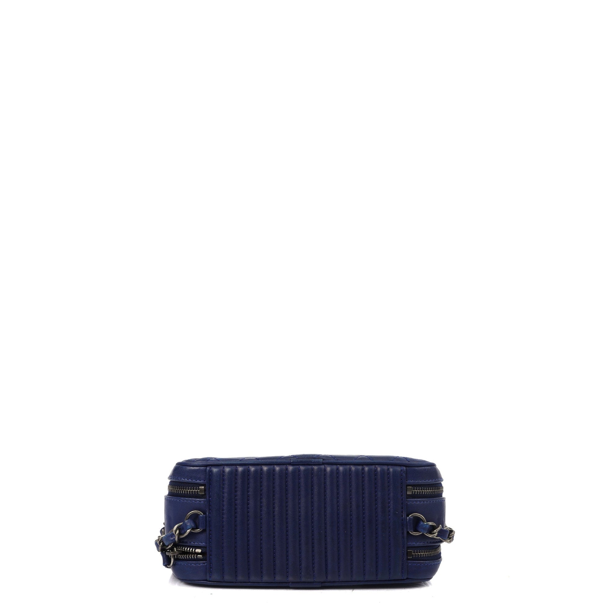 Chanel Cross Body Coco Boy Camera Bag in Navy, Calfskin Leather — Alternate View 14