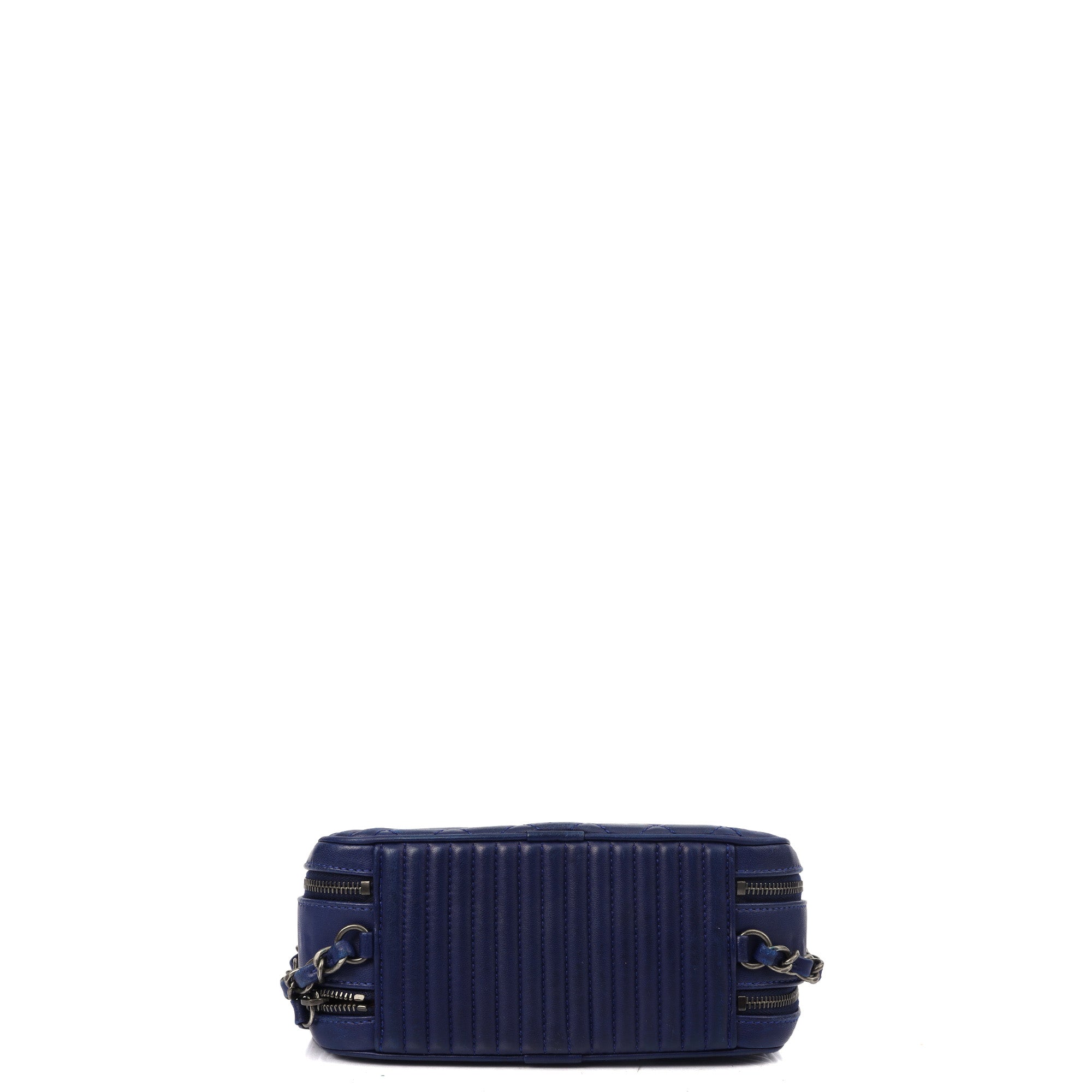 Chanel Cross Body Coco Boy Camera Bag in Navy, Calfskin Leather — Alternate View 24